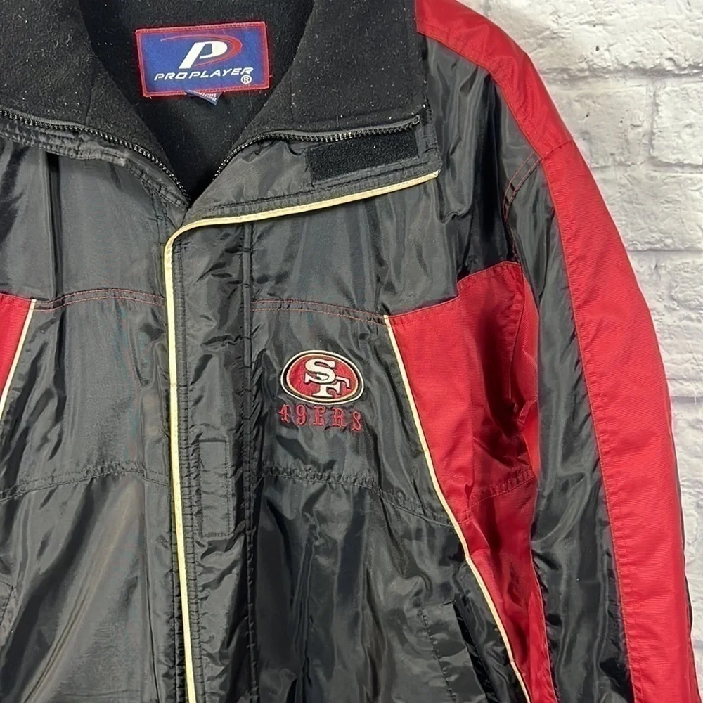 Vintage proplayer 49ers red/black parka | size large | flawed